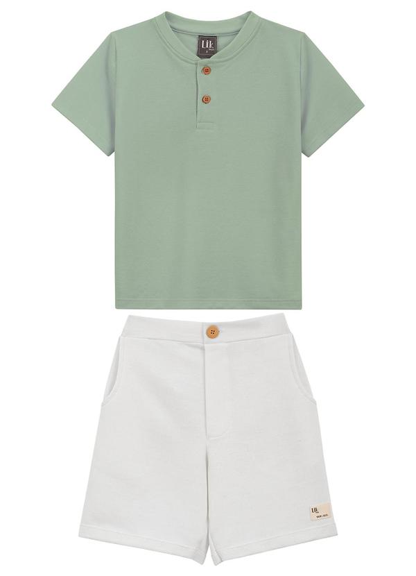 Lik Boys - Conjunto Camiseta Piquet e Short Verde