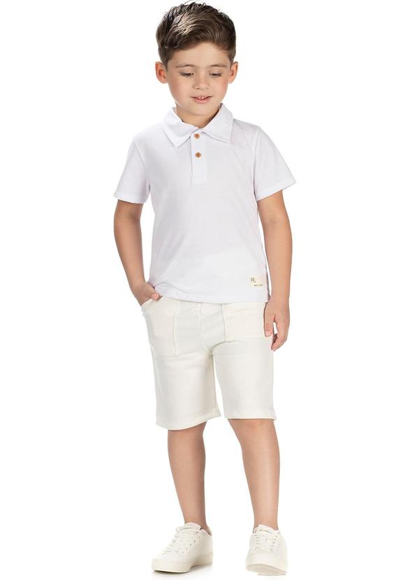 Lik Boys - Conjunto Camiseta Polo Piquet e Short Bege 1