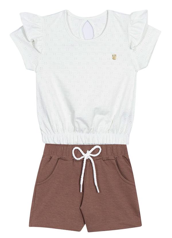 Randa Mundu - Conjunto Camiseta / Shorts Molecotton Branco