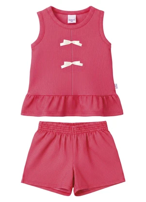 Malwee Kids - Conjunto Canelado Godê Rosa - MALWEE KIDS