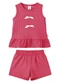 Malwee Kids - Conjunto Canelado Godê Azul - variação: Rosa