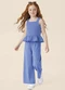 Malwee Kids - Conjunto Canelado Wide Leg Azul - variação: Azul