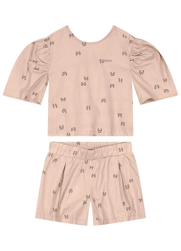 Carinhoso - Conjunto Caranguejos Box Menina Bege