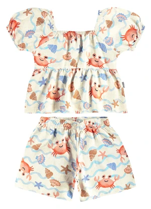 Malwee Kids - Conjunto Caranguejos Off White - MALWEE KIDS
