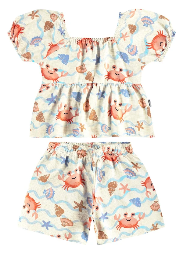 Malwee Kids - Conjunto Caranguejos Off White 2