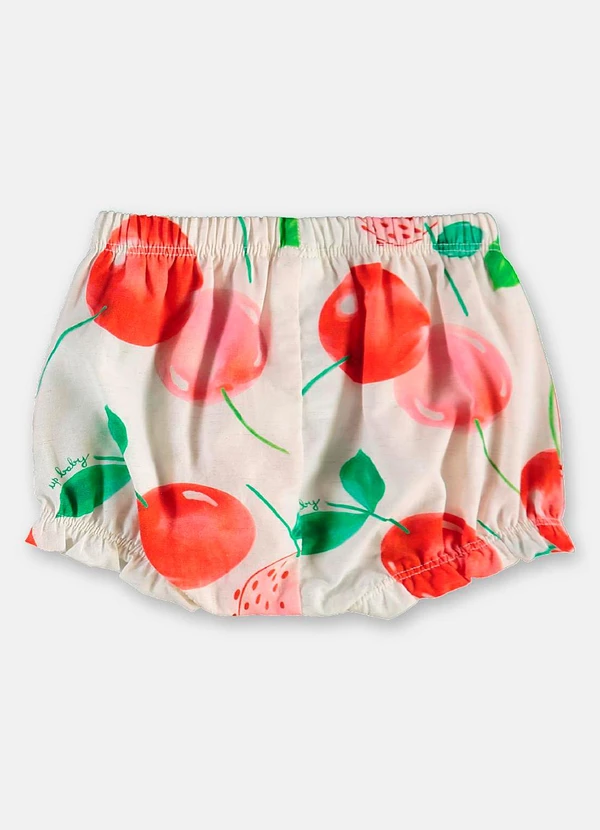 Up Baby - Conjunto Cereja Bata Calcinha Branco 6
