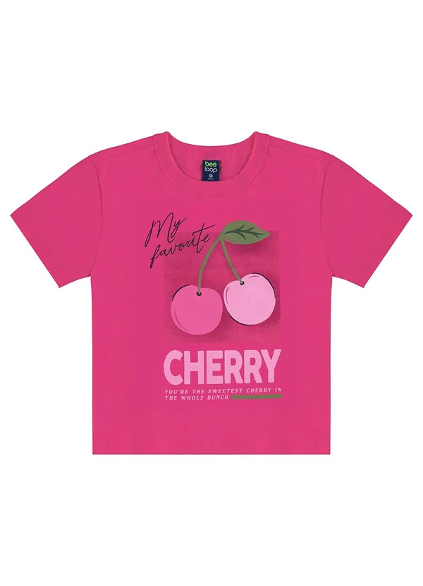 Bee Loop - Conjunto Cerejinhas Blusa e Bermuda Rosa 2