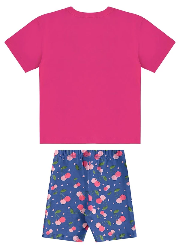 Bee Loop - Conjunto Cerejinhas Blusa e Bermuda Rosa 4