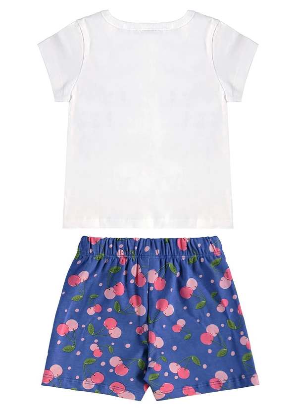 Bee Loop - Conjunto Cerejinhas Blusa e Short Branco 4