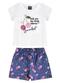 Bee Loop - Conjunto Cerejinhas Blusa e Short Roxo - variação: Branco
