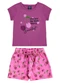 Bee Loop - Conjunto Cerejinhas Blusa e Short Roxo - variação: Roxo