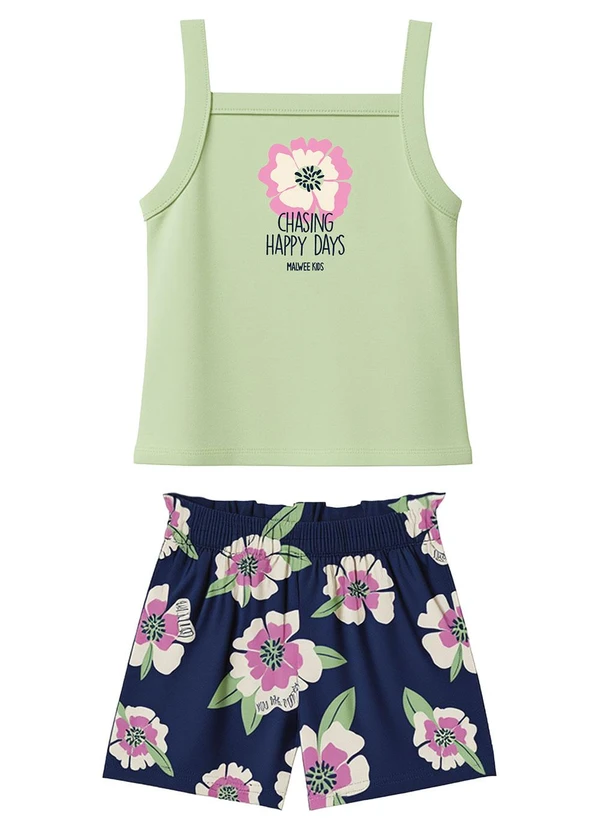 Malwee Kids - Conjunto Chasing Happy Days Verde Pastel 2