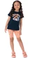 Malwee Kids - Conjunto Nature Is com Glitter Laranja Claro - variação: Conjunto Chasing Sunstes com Glitter (Azul Marinho