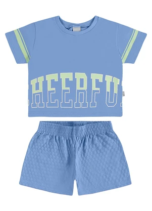 Malwee Kids - Conjunto Cheerful em Malha Azul - MALWEE KIDS
