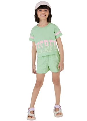 Malwee Kids - Conjunto Cheerful em Malha Verde Menta - MALWEE KIDS