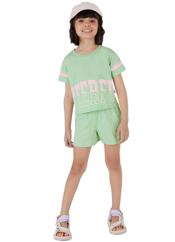 Malwee Kids - Conjunto Cheerful em Malha Verde Menta