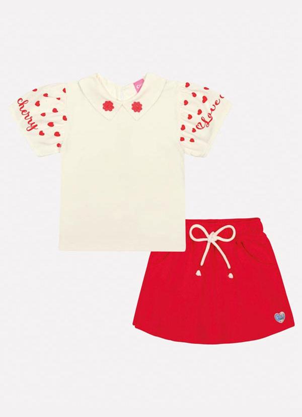 Cinti - Conjunto Cherry Love Cheiro de Morango Vermelho