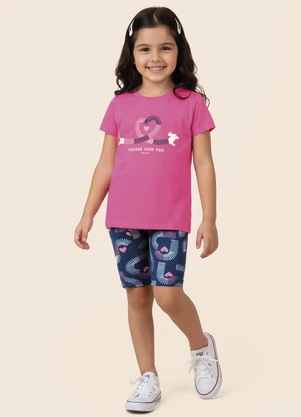 Malwee Kids - Conjunto Choose Your Fun em Cotton Rosa - MALWEE KIDS