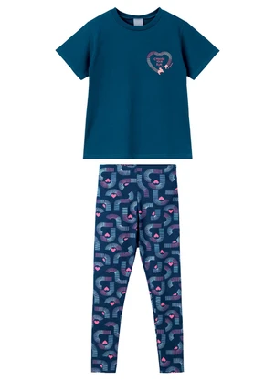 Malwee Kids - Conjunto Choose Your Fun em Puff Azul Escuro - MALWEE KIDS