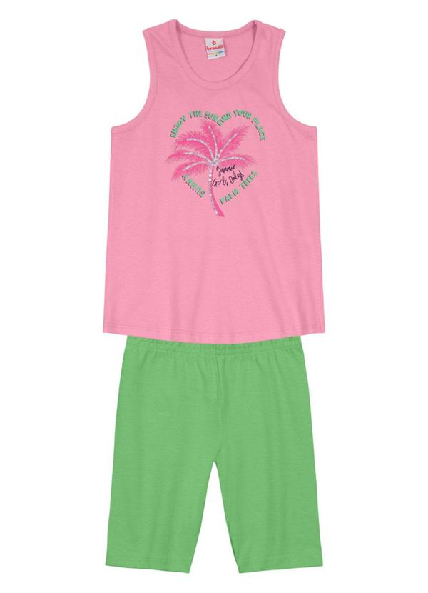 Brandili - Conjunto Ciclista Infantil Menina Rosa