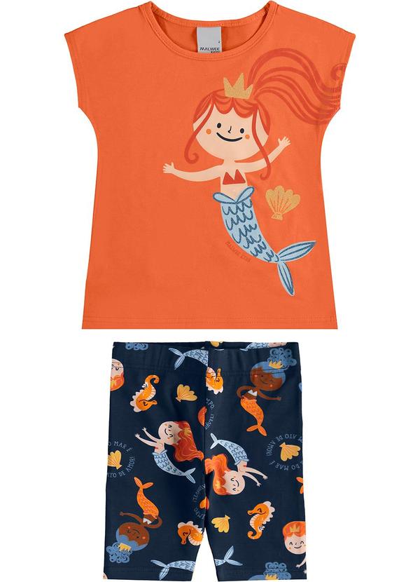 Malwee Kids - Conjunto Ciclista Sereia Laranja 2