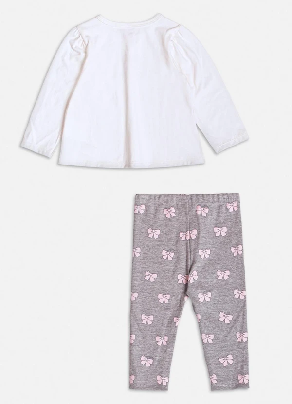 Momi - Conjunto Cinza de Laço e Strass Cinza 2