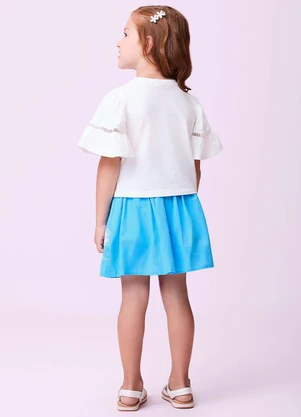 Momi - Conjunto Claro com Estampa Tropical Azul - MOMI