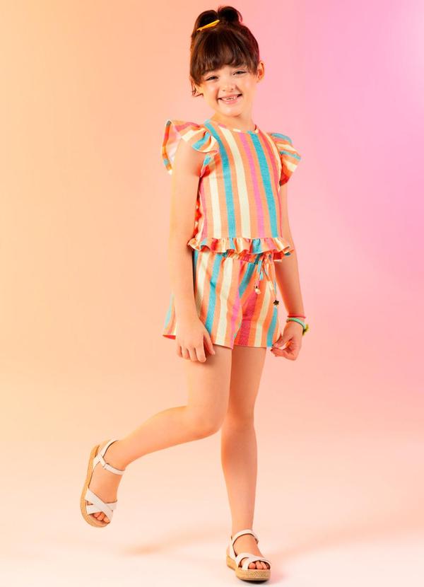 Cativa Kids - Conjunto Colorido Estampado Amarelo