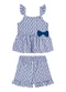 Outlet - Conjunto com Babado e Laço Menina Vermelho - variação: Azul