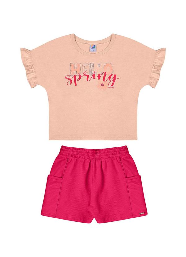 Alenice - Conjunto com Babado Manga Menina Rosa 2