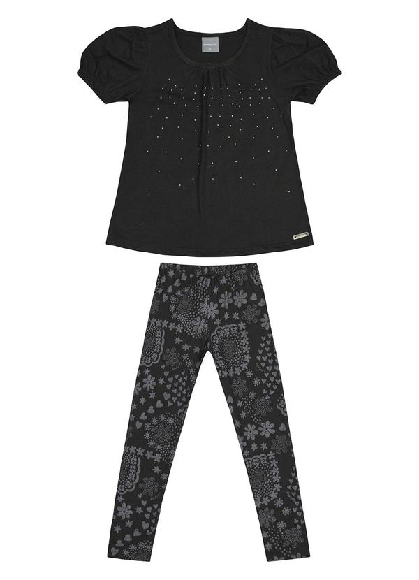 Quimby - Conjunto com Bata e Legging Preto 4