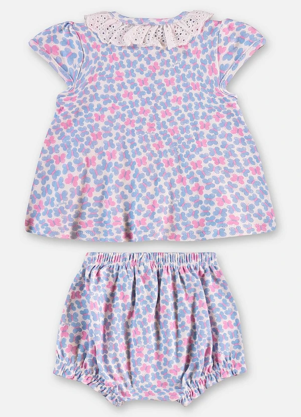 Up Baby - Conjunto com Bata e Short Bebê Roxo 3