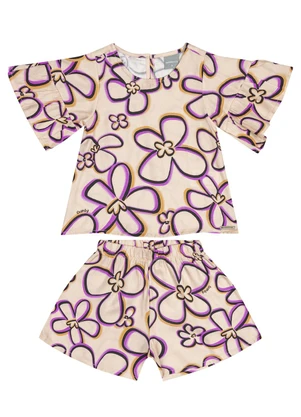 Quimby - Conjunto com Bata e Short Laranja - QUIMBY