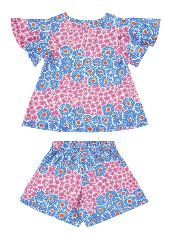 Bee Loop - Conjunto com Bata e Short Menina Branco 2