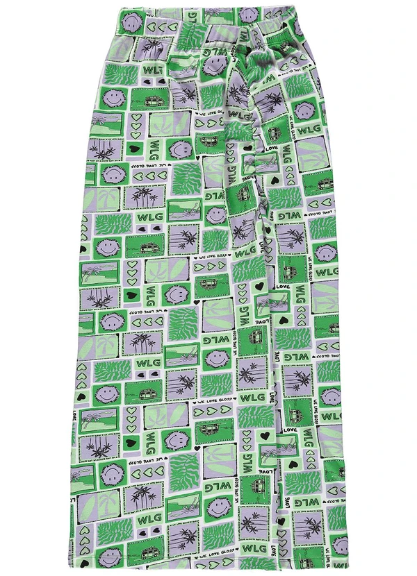 Gloss - Conjunto com Blusa Cropped e Saia Verde 7