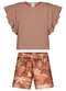 Alakazoo - Conjunto com Blusa de e Shorts Laranja - variação: Laranja