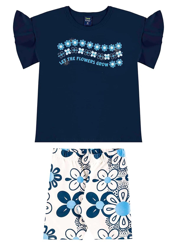Bee Loop - Conjunto com Blusa e Bermuda Azul 2