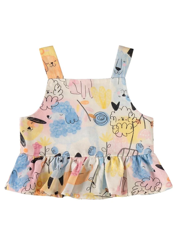 Três e Já - Conjunto com Blusa e Bermuda Bege 6