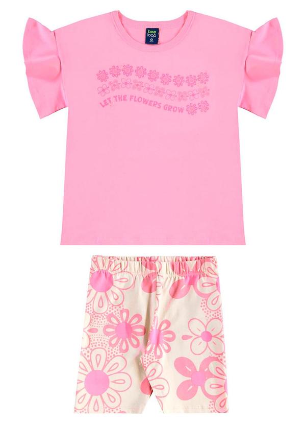 Bee Loop - Conjunto com Blusa e Bermuda Rosa