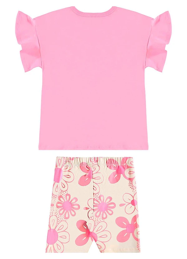 Bee Loop - Conjunto com Blusa e Bermuda Rosa 2