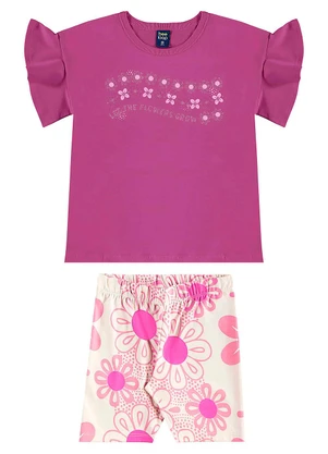 Bee Loop - Conjunto com Blusa e Bermuda Roxo - BEE LOOP