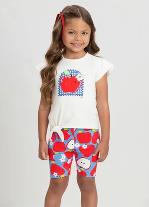 Conjunto com Blusa e Bermuda Up Baby Branco - UP BABY