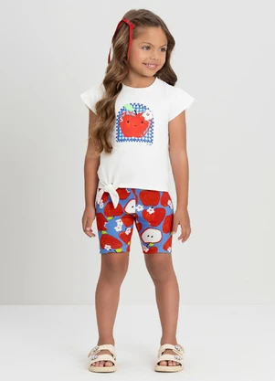 Conjunto com Blusa e Bermuda Up Baby Branco - UP BABY