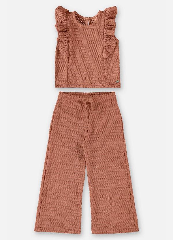 Up Baby - Conjunto com Blusa e Calça Marrom 2