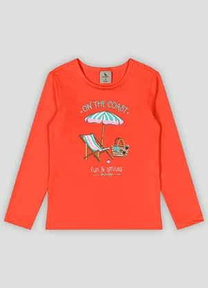 Conjunto com Blusa e Calcinha Quimby Laranja - QUIMBY