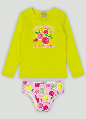 Conjunto com Blusa e Calcinha Quimby Verde - QUIMBY