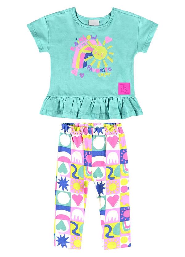 Quimby - Conjunto com Blusa e Legging para Bebê Azul