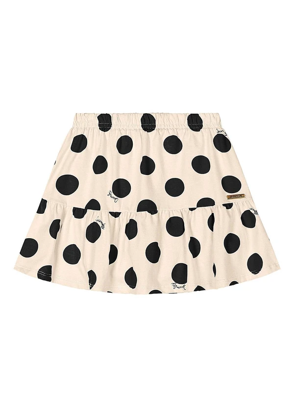 Quimby - Conjunto com Blusa e Saia de Bolinhas Preto 4