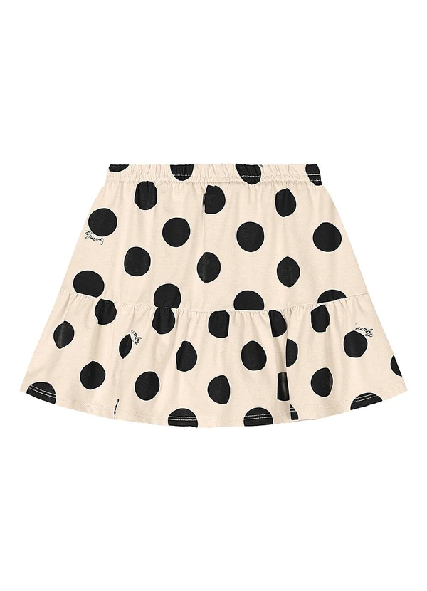 Quimby - Conjunto com Blusa e Saia de Bolinhas Preto 6