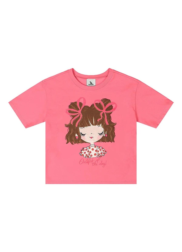 Quimby - Conjunto com Blusa e Saia de Bolinhas Rosa 3
